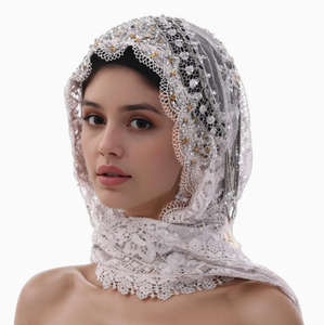 Chal Étnico de Encaje Explosivo de Estilo Extranjero con Borlas, Novedoso y a la Moda, con Pañuelo Envolvente - Product Image 5