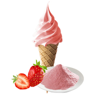 DDYO Mezcla en Polvo para Helado Suave de Fresa, 9 Sabores (Incluye Chocolate con Leche), Aditivos de Azúcar, Bolsa de 1kg y Empaque en Caja