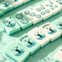 Tuiles de Mahjong Flottantes d'Été Imprimées Imperméables en EVA pour Jeu de Mahjong en Plein Air, Camping et Voyage