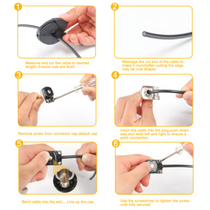 Connecteur <span class=keywords><strong>Jack</strong></span> TS sans soudure 6,35 mm, nouveau design, mini, <span class=keywords><strong>petit</strong></span> format, certifié CE, breveté, pour câble DIY d'effets de guitare - Product Image 5