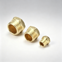 Silencieux pneumatique BSL à tête plate en laiton et bronze fritté, filetage mâle, pour soupape solénoïde et raccord pneumatique