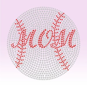 Transfert de strass thermocollant « <span class=keywords><strong>Je</strong></span> serai <span class=keywords><strong>toujours</strong></span> votre plus grand fan » pour ballon de baseball - Product Image 6