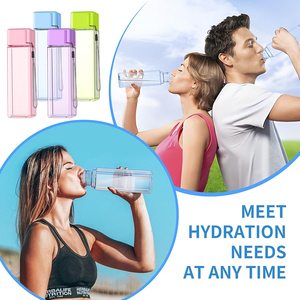 Günstige 17 oz BPA-freie quadratische My Bottle klare <span class=keywords><strong>SK</strong></span> Tritan Kunststoff quadratische Fitness-Wasserflasche mit Logo - Product Image 2