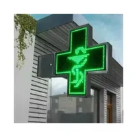 Wasserdichte Doppelseitige Grüne Apotheken-Kreuz LED-Werbeanzeige