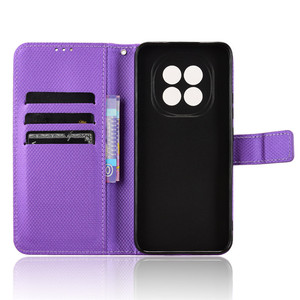 Cartera de lujo con patrón de diamantes, funda de teléfono con Tapa de cuero PU para OPPO A5 5G 2025/F29 5G - Product Image 4