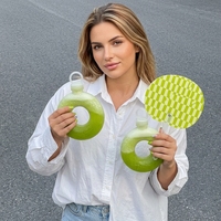 Bouteille d'eau en forme de donut PP PETG 500ml Réutilisable Incassable Résistance aux hautes températures Articles de boisson Personnalisables Vente en gros Sans BPA