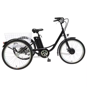 Vélo cargo électrique urbain à trois roues avec moteur arrière puissant 36V/250W, pneus larges de 26 pouces - Product Image 3