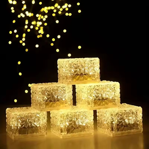 <b>Solar</b> Ice <b>Brick</b> Underground Lamp Cube LED IP65 Waterproof Button Control <b>Lighting</b> Garden Outdoor Courtyard Factory Direct - Product Image 1