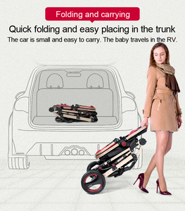 Poussette bébé pliable compacte et légère en alliage d'aluminium, 2-en-1/3-en-1, avec siège <span class=keywords><strong>auto</strong></span>, sur mesure, pour vente en gros - Product Image 2