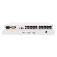 E1 Transmisión 30 canales FXS/FXO Teléfono con 4 redes Integrado Multiplexor Voz sobre E1 PCM Multiplexor