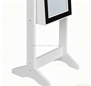 Giá Rẻ Thường Vụ Cheval Nhân Đôi Đồ Trang Sức Bằng Gỗ Tủ Armoire Với Gương Mỹ Phẩm Cho Đồ Trang Sức Lưu Trữ Và Mặc Quần Áo Và Trang Điểm - Product Image 4