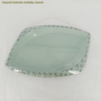 Assiettes en mélamine personnalisées en forme de diamant avec motif Sakura, logo personnalisé, lavables au lave-vaisselle, écologiques, pour restaurants et desserts