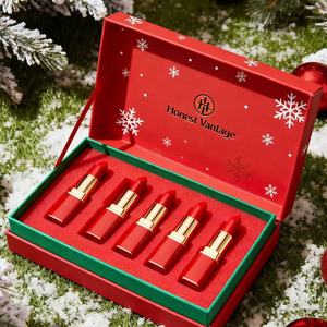 Venta directa de fábrica Tema de Navidad Papel de Arte de lujo Cuidado DE LA PIEL Belleza Cosmético Lavado DE CARA Caja de regalo Embalaje Laminación brillante - Product Image 1