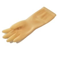 Fábrica al por menor y al por mayor 38cm 15 pulgadas Amarillo Guantes De Latex Industriales Work Guantes De Goma Natural - Product Image 4