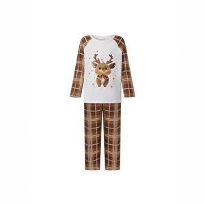 Ensemble de pyjamas de Noël personnalisés à carreaux pour la famille, vêtements de nuit en polyester pour hommes, femmes et enfants, vêtements de détente de Noël, dropshipping POD - Product Image 4