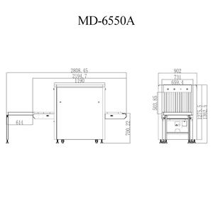 Maidun 6550 Duurzame Draagbare Roestvrijstalen Beveiligingsapparatuur Inspectie Bagageonderdelen Prijs X Ray Bagagescanner - Product Image 4