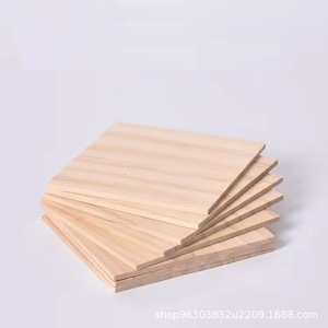 Wooden <b>Square</b> Craft Board Natural Wood Color 4 Pcs For Children Diy Projects - Product Image 4