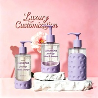 Nouvelle bouteille en plastique vide PET 350ml 400ml 500ml, pour shampoing, gel douche, après-shampoing et autres cosmétiques, avec pompe à lotion