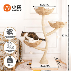 <span class=keywords><strong>Arbre</strong></span> à <span class=keywords><strong>chat</strong></span> en bois naturel hamac de lit en bois massif grande taille chats Condo jouet escalade <span class=keywords><strong>arbre</strong></span> à <span class=keywords><strong>chat</strong></span> panier - Product Image 2