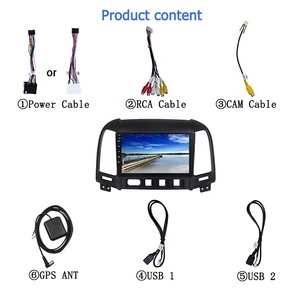 Android 13 2 DIN wifi màn hình cảm ứng xe đ<span class=keywords><strong>a</strong></span> phương tiện Stereo Player cho Hyundai Santa Fe 2005-2012 9 inch đài phát thanh xe - Product Image 5