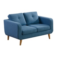 Mueble cómodo para sala de estar, 2 asientos/3 asientos, tapizado de tela azul