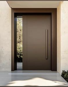 Système de porte pivotante moderne en alliage d'aluminium robuste avec isolation acoustique pour les entrées de bâtiments commerciaux, d'appartements, de villas et de halls - Product Image 1