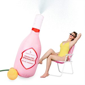 Aspersor inflable con forma de botella de vino de 170x60cm, juguete de PVC para rociar agua en fiestas de verano al aire libre - Product Image 2