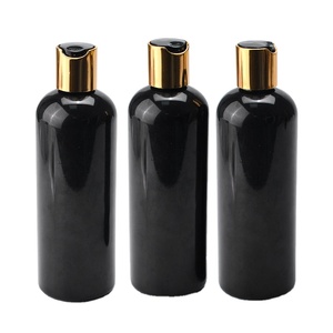 Bouteille de shampooing de revitalisant pour cheveux 100ml 120ml 200ml 250ml 500ml Bouteille à pompe de lotion pour le corps en plastique transparent noir ambré avec bouchon à disque - Product Image 4