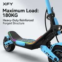 Trottinette électrique tout-terrain XFY à pneus larges de 12 pouces pour adulte, 1200W, avec éclairage LED pour la nuit - Prix de gros