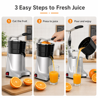 Extracteur de jus d'orange et de citron automatique commercial à haute efficacité avec conception anti-goutte, capacité de 5 L, puissance de 250 W