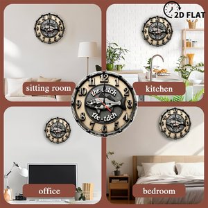 Round Wooden Wall <b>Clock</b> 25x25Cm Quiet Movement Home Art Decoration <b>Clock</b> - Product Image 4