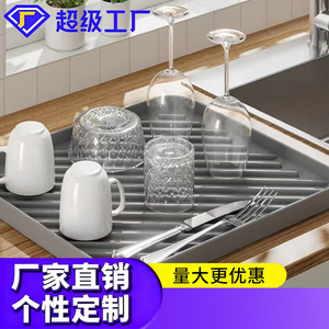 <b>Silicone</b> Drip <b>Mat</b> Square Waterproof Storage Tray For Bathroom Sink Countertop Organizer With Drainage Grooves Anti Slip Pad - Product Image 5
