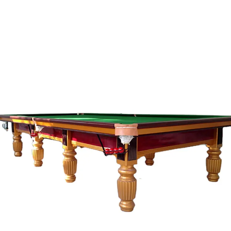 Mesas de billar estándar profesionales de madera de 12 pies al por mayor, juego de mesa de billar de 10 pies con losa de mármol y accesorios