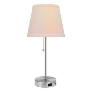 Lámpara de escritorio LED DB Jaydaliz de 18 pulgadas, níquel satinado, estilo europeo, con puerto USB para dormitorios, iluminación de lectura - Product Image 3