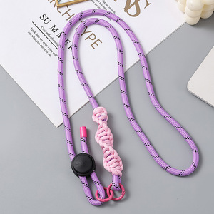 Longes Réglables De Luxe Cou Bandoulière Téléphone Polyester Porte-clés Corde Charme Sangle De Téléphone Portable Avec Anneau De Chaîne Suspendue - Product Image 2