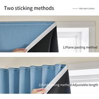 Cortinas Opacas Portátiles Anti-UV Langsir, Sin Necesidad de Perforación, para Oscurecer Habitaciones, Cortinas Térmicas Opacas para Dormitorios