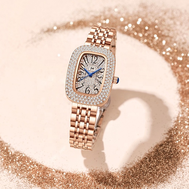 Fashion Quartz Watches Bracelet Set With Box Sport Business Clock Watches for Women With Diamond