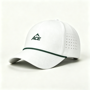 Gorra de Béisbol de 6 Paneles con Logotipo ACE Bordado Personalizado, Perforada y Transpirable, con Cuerda, 100% Poliéster, Unisex, para Deportes al Aire Libre - Product Image 4