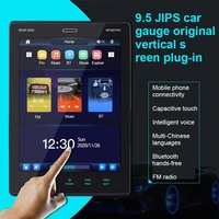 Autoradio Stéréo Voiture 1 Din avec Écran Tactile Vertical IPS 9,5 Pouces, Lecteur MP5 avec Bluetooth, USB, CarPlay, Android Auto et FM