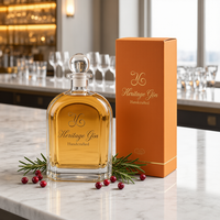 Bouteille de luxe en verre super-flint de 700 ml avec base lourde, carafe vide pour spiritueux, whisky, vodka, brandy, gin – Vente en gros personnalisée directement de l'usine