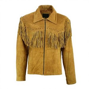 Custom Western Leather Fringe Casual Loose Letter Print <b>Jacket</b> Suedette Cowboy Motorcycle <b>Racing</b> Biker Coat for Men - Product Image 3
