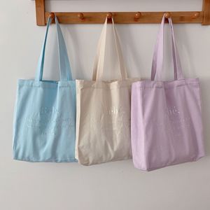 Noirnine <span class=keywords><strong>Bebe</strong></span> sac fourre-tout en toile brodée de grande capacité Yue/sac d'étudiant de Style coréen pour femmes avec fermeture à glissière - Product Image 1
