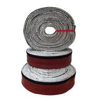 Manchon d'isolation amovible en fibre de verre tressée en silicone haute température avec crochet et boucle prix d'usine de ruban chauffant
