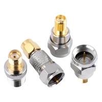 Adaptador de Conector Coaxial RF Tipo F a Tipo SMA, Macho y Hembra, para Amplificador de Señal de Antena, con Certificación CE y RoHS