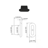 Bouchon anti-poussière noir et blanc étanche pour téléphones Apple, bouchon en silicone de type L, protection contre la poussière du port de charge pour iPhone 14/13