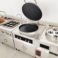 Plaque de cuisson électrique professionnelle avec armoire - Machine à crêpes multifonctionnelle à double face chauffante - Équipement de transformation alimentaire