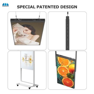 55inch Độ sáng cao siêu mỏng Bảng menu <span class=keywords><strong>LCD</strong></span> kỹ thuật số máy nghe nhạc quảng cáo Màn hình kép cửa sổ treo đôi mặt <span class=keywords><strong>LCD</strong></span> hiển thị - Product Image 6