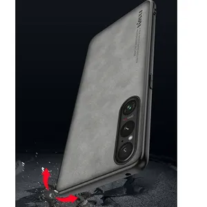 Pour <span class=keywords><strong>Sony</strong></span> <span class=keywords><strong>Xperia</strong></span> 1 VII étui en cuir d'agneau PU couverture de téléphone en Silicone mat pour <span class=keywords><strong>Xperia</strong></span> 1 VI 5 <span class=keywords><strong>IV</strong></span> <span class=keywords><strong>10</strong></span> V cadre souple coque arrière - Product Image 4