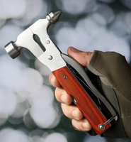 Ensemble d'outils professionnels promotionnels avec logo personnalisé, coffret sécurisé, couteau, clé, tournevis, pinces, multi-outil, marteau pour le camping