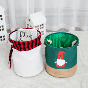 In feltro di poliestere pieghevole per uso domestico cesto per la biancheria a forma quadrata con manici per bambini sacchetti per l'imballaggio di <span class=keywords><strong>natale</strong></span> Festival - Product Image 4